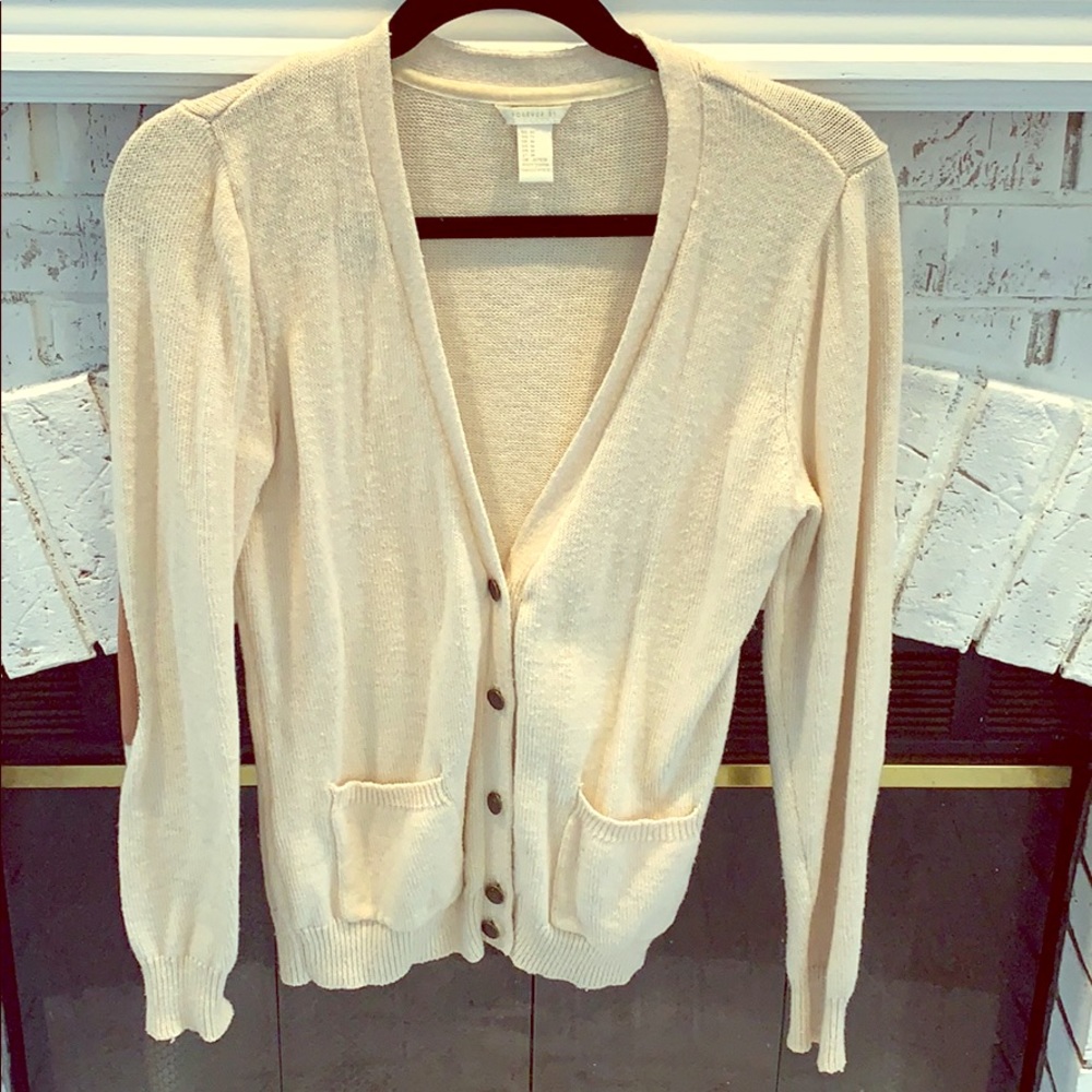 Forever 21 cream cardigan